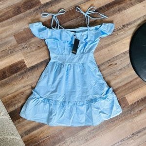 Ruffle baby blue sundress